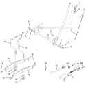 Tractor - Mower Left Diagram and Parts List for HD13538 96016000100 Weed Eater Lawn Tractor
